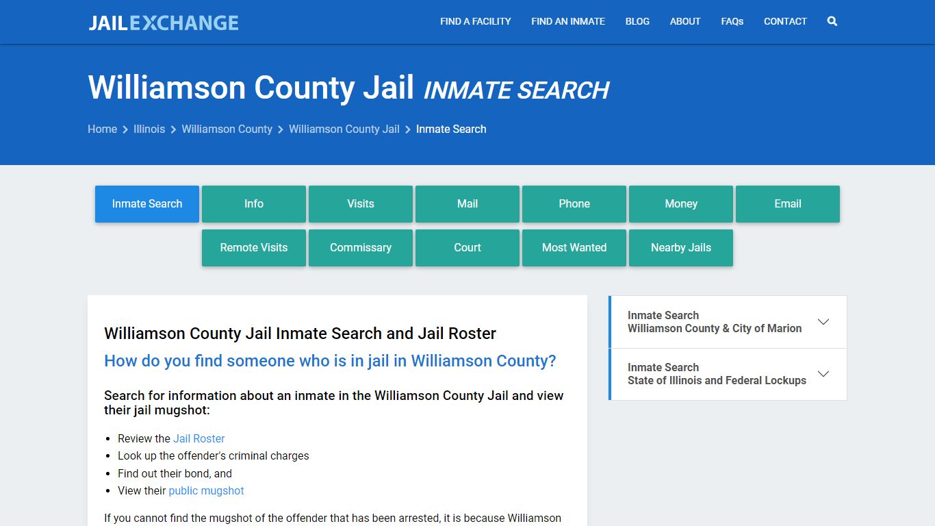 Inmate Search: Roster & Mugshots - Williamson County Jail, IL